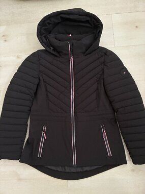 Tommy Hilfiger Ladies' Black Puffer Stretch Jacket Size XS